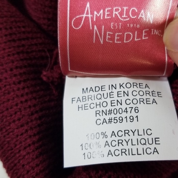 American Needle Red Burgundy Beanie - Picture 2 of 2